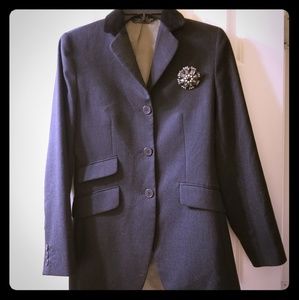 Laura Ashley Vintage Dark Gray Riding Jacket